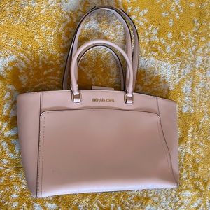 Large baby pink Michael Kors tote bag